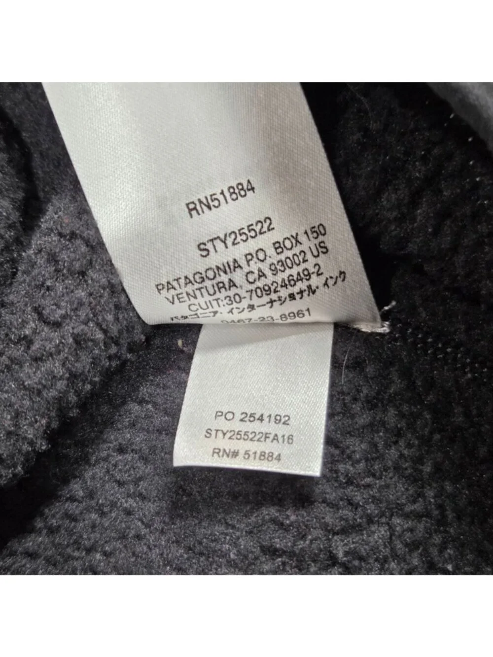 Patagonia Better Sweater Mens XXL Black 1/4 Zip Fleece Lined Corporate Logo